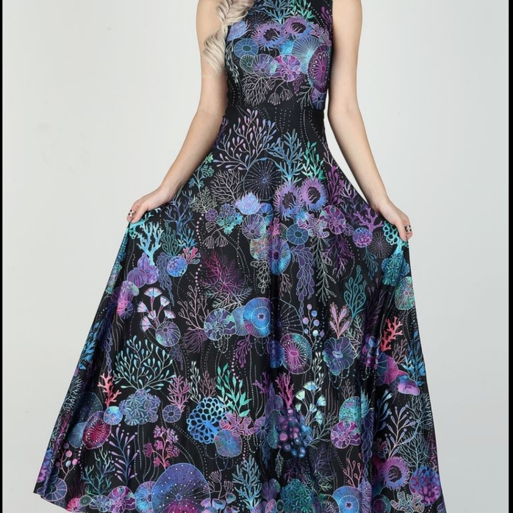 Floral Coral Maxi Dress